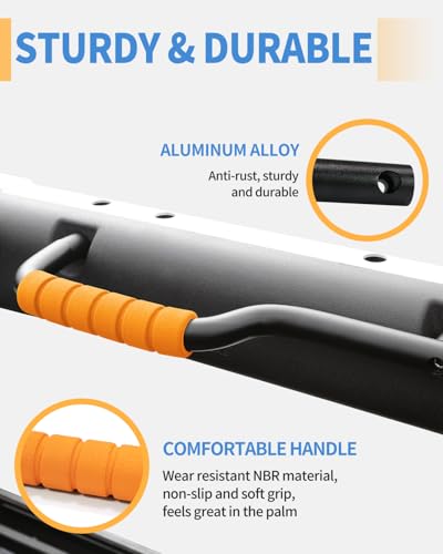 Image of ROADER Bronco Front & Rear Roll Bar Grab Handles for 2024 2025 New Ford Bronco 2021 2022 2023 4 Door, Alloy Grip Handles Bronco Interior Accessories, 4 Pack(Not Fit Bronco Sport)-Orange