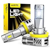AUXITO H11 LED Bulbs, 50000LM 900% Super Bright, 60000+ Hours Life Service, 6500K Cool White, 1:1 Mini Size Wireless H8 H9 Fog Light Halogen Replacement, Plug & Play, Pack of 2