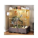 Volière spacieuse : Cette très grande cage for perroquets mesure 76 cm de long, 36 cm de large et 101 cm de haut, offrant un espace généreux for voler et grimper. Elle convient aux perruches, calopsittes, pinsons, canaris, inséparables et perruches ondulées, leur offrant un environnement agréable et favorisant l'exercice et le jeu.