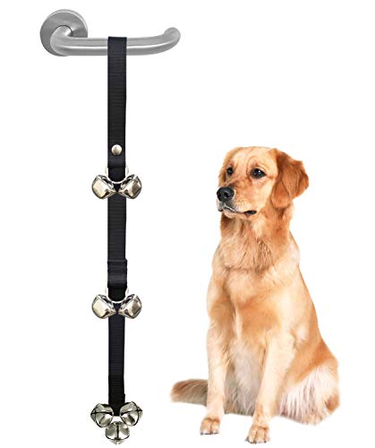 CandyHome Potty Dog Doorbells Housetraining Dog Bell Dog Bells for Potty Training Your Puppy Doggie with Doorbell, Easy 95% Success Rate, Black