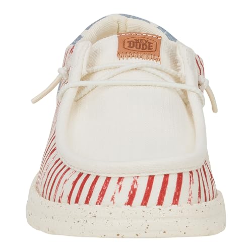 Image of HEYDUDE Wendy Funk Americana Stars, Women's Shoes, Women's Slip-on Loafers, Comfortable & Light-Weight