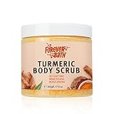 Forever Bath Turmeric Body Scrub W/Dead Sea Salt, Shea Butter, & Vitamin E, 100% Natural Moisturizin