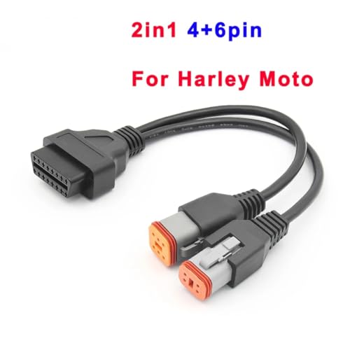 Adaptador OBD2 Harley Davidson elimina fallos de motor conectando lectores de 4 y 6 pines 2