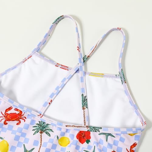 Image of Girls One Piece Swimsuit, Quick Dry Cute Bathing Suit for Kids, Comfortable Swimwear for Beach for 5-12 Years