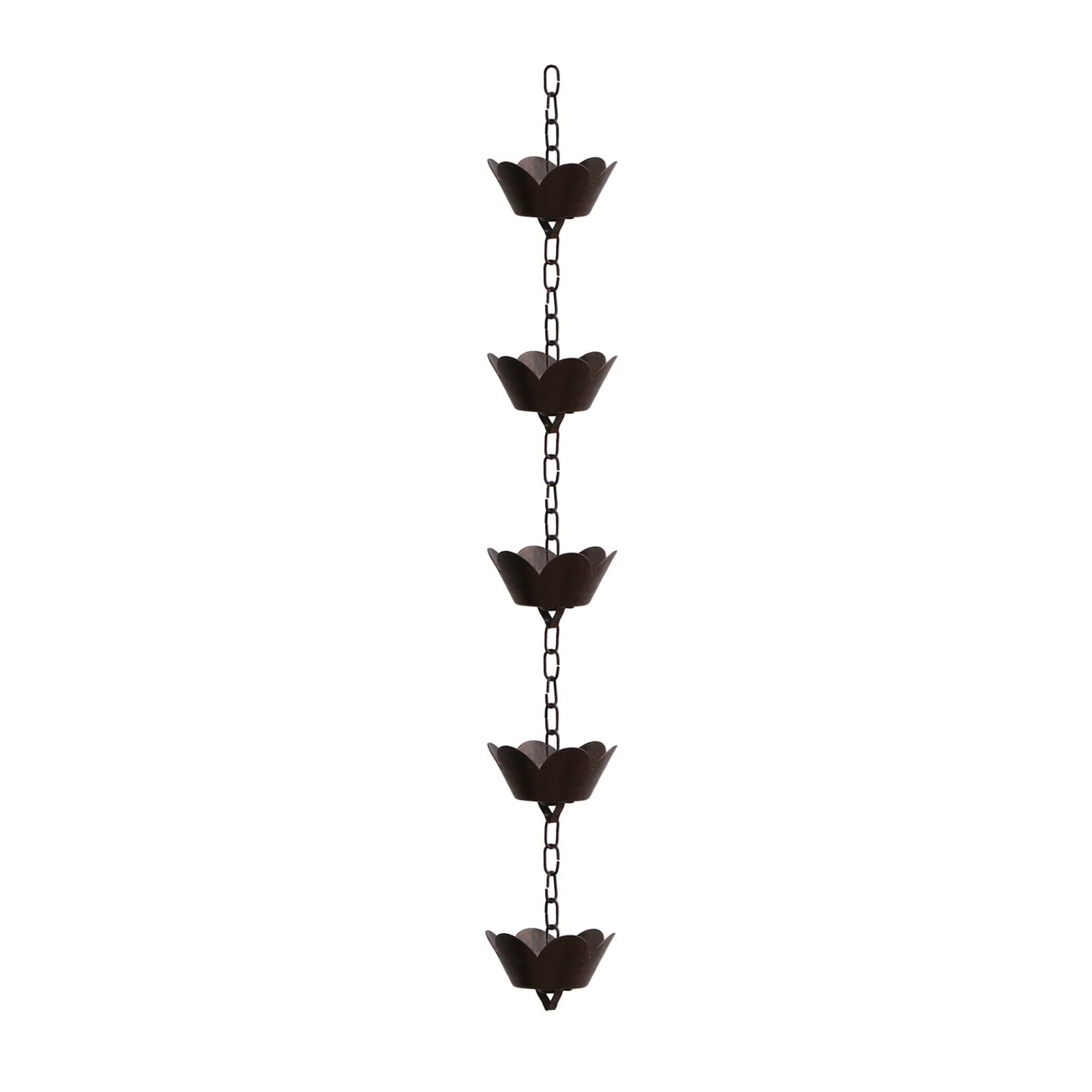 WOTZOV Rain Chain, Rain Chains, Modern For Gutters, Decorative Petal Shape Catcher For Downspout, Functional And Replacement For Gutter Downspouts For Exterior Gutters