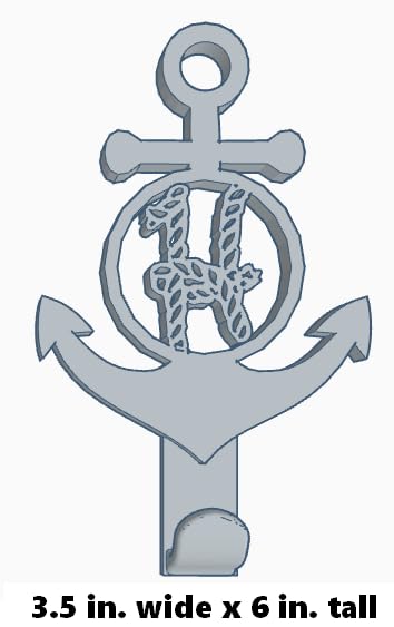 Miniatura 2 de Decorative Cruise Ship Anchor Initial Cabin Magnetic Hooks - Heavy Duty Neodymium, Strong 60 Lbs Metal Wall Hanging For Swimsuits, Towels, Keys,