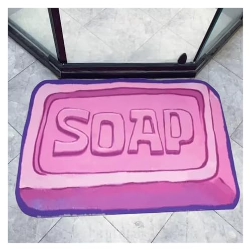 Tapis de salle de bain vert 40x60 cm antidérapant et lavable