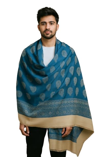 Image of Men's Kashmiri Wool Jamawar Shawl