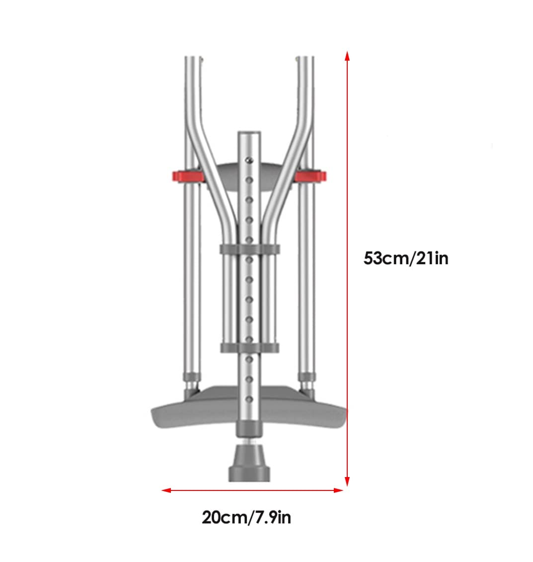 Muletas Axilares Plegables, Muletas Axilares Ajustables, Para Altura 140-195 Cm, Carga 230 Kg, Muletas Axilares Telescópicas, 2 Unidades