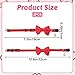 Aiyorse 2 Pack Christmas Cat Bow Tie, 9.4-12.6 Inches Adjustable Soft Corduroy Cat Collars with Bow Tie & Bell, Kitty Bowtie Collar for Girl Boy Kitten Cats and Small Puppy (Red, Black)