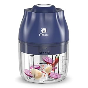 Moocii Zwiebel Zerkleinerer Küche Elektrisch für Zwiebel Knoblauch Gemüse Früchte,250ml USB-Lade Zwiebelschneider…