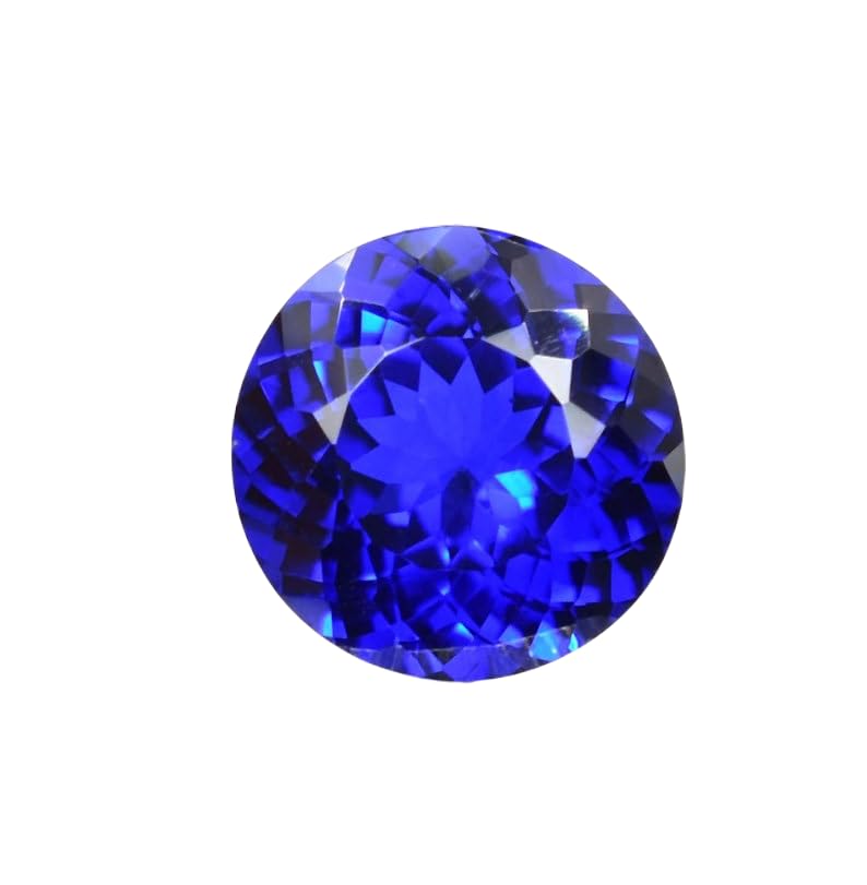 Tanzanite naturelle ronde facettée de 15mm pour création de bijoux DIY GH_NAT_11764