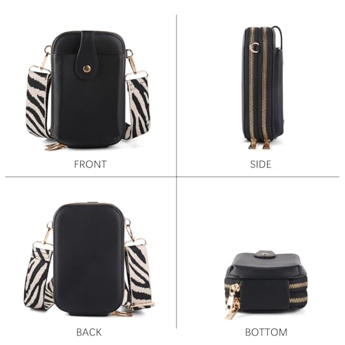 Small Crossbody Cell Phone Bag for Women, Mini Crossbody Wallet Phone Shoulder Handbag Purse with Credit Card Slots2