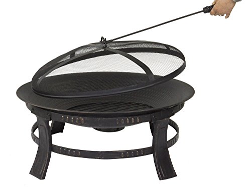Pleasant Hearth Ofw106R Brant Round, 30-Inch Fire Pit, Regular, Rubbed Bronze #TOP6