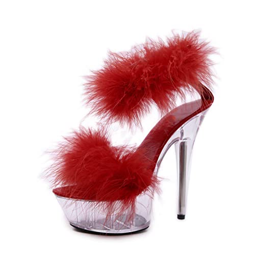 Talons hauts de 15cm pour femmes avec plateforme et tige style bottes de mode