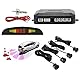 Tkoofn KFZ Summer Einparkhilfe Rückfahrhilfe 4 hinten Sensoren Hinter mit LED Farb Display Auto Parken Sensor System Pieper Radar Kit Hinter - Schwarz
