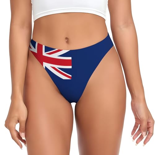WBQLSL Tanga sexy para mujer, con estampado de bandera de las Islas Turcas y Caicos, lencería sexy, Negro, L