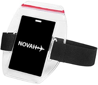Water Resistant Armband ID Badge Holder with Resealable Red Zip & Rugged Adjustable Arm Band (Perfect Arm Ski Pass Holder for Lift Ticket)