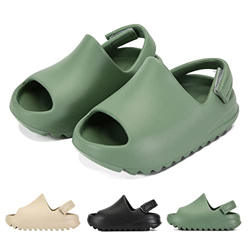 AIMINUO Toddler Little Kids Slides Sandals, Kid Summer Slip-On Sandals,Shower Beach poolside Anti-slip Slippers,girls…