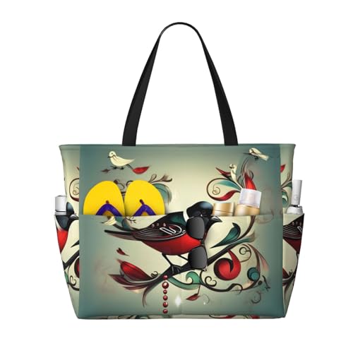 Sac bandoulière imperméable bleu sarcelle notes musique oiseaux original