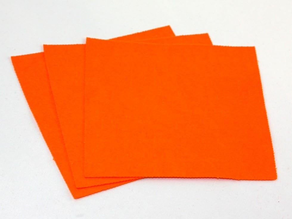 Minerva 9" Acrylic Felt Fabric Sheets (Value Pack) for Toymaking, Homecrafts, Handicrafts & DIY Jaffa Orange - per Pack of 50