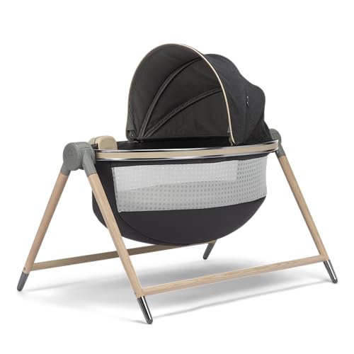 Maxi-Cosi Sibia Bassinet, CryAssist AI Cry Translation, Cozy Mattress Pad, Machine-Washable Cover, Built-in Bluetooth Speaker, Onyx Heritage, Smart Bassinet for Baby - image 1