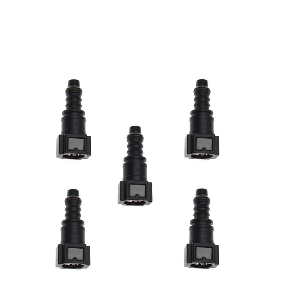 Fit for 2/5/10x 7.89 ID8 5/16 Car Line Quick Connector Hose Coupler Nylon Oil Line Pipe Disconnect Release Hose 180 Degree(5PCS)