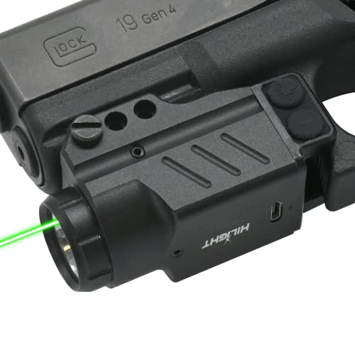 Hilight Es10G Enforcer Series Tactical Led Flashlight And Green Laser Sight | Green Sight For Pistol │ Airsoft Gun Lasers │ Weaver Or Picatinny Rail #TOP6