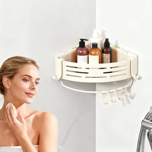 Étagère de douche d'angle ventouse : fini le désordre sans percer