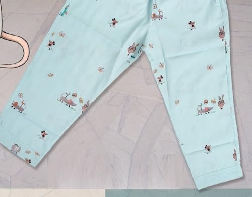Image of MINIMATES Unisex Kids Cotton All Over Printed Night Suit Sleepwear Top & Pyjama Set Full Sleeve with Pockets for Girls & Boys with Buttons /Sleepwear for Girls /Night Dresses