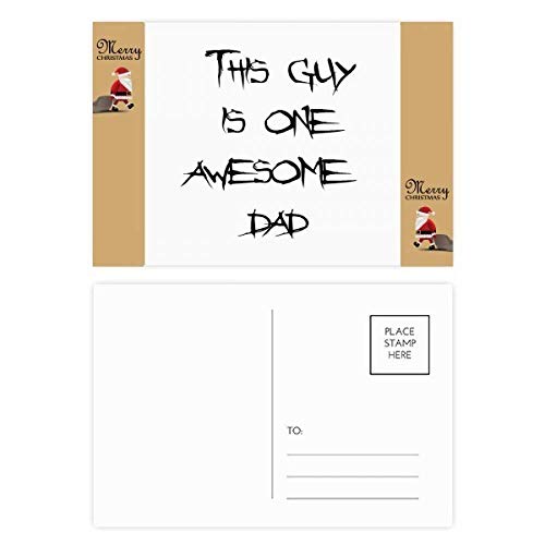 Carte postale Awesome Dad lot de 20 papeterie originale message anglais
