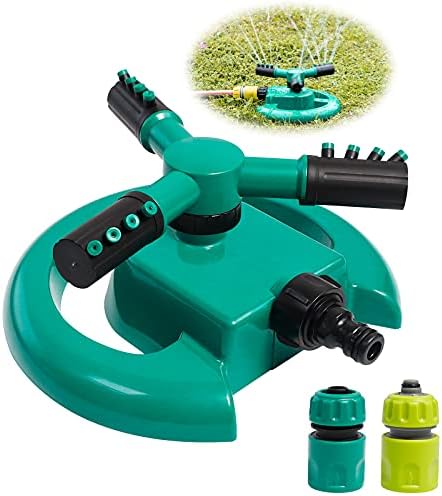 Youley Gartensprenger, Garten Sprinkler 360°3Arm Rotierendes