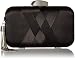 Jessica McClintock Damen Molly Satin Minaudiere Clutch, schwarz, Einheitsgröße