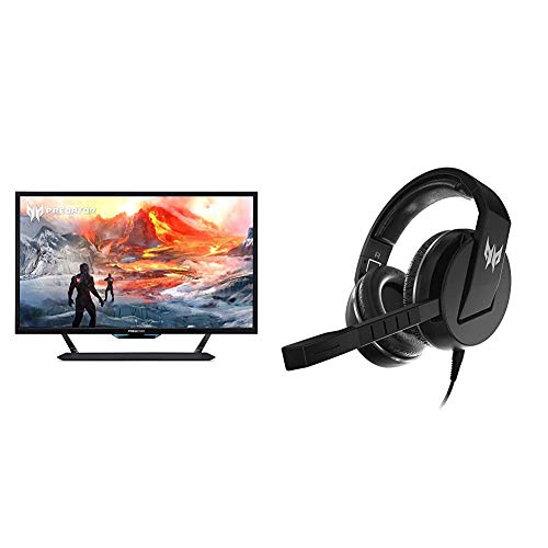Acer Predator CG437K Pbmiiippuzx 43" 4K UHD NVIDIA G-SYNC Compatible Gaming Monitor with Acer Predator Galea 311 True Harmony Sound Gaming Headset