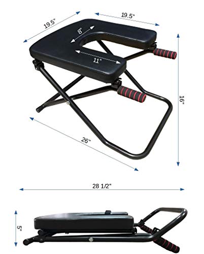 Sisyama Yoga Headstand Bench With Handles (Longer+Wider+Bigger) - Sturdy Feet Up Headstand Bench For Home & Gym - Yoga Inversion Bench Chair For Core Strengthening And Relaxation! #TOP4