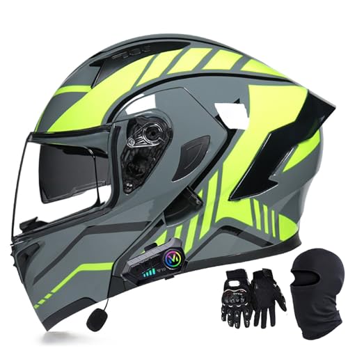 Casque moto modulable Bluetooth homologué double visière XL