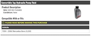 Marketplace Auto Parts Convertible Top Hydraulic Pump Fluid - Compatible with 1994-2006 Mercedes-Benz SL500