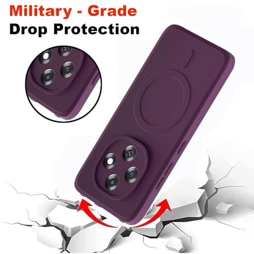 Image of Casotec Back Cover Compatible With Oppo F31 Pro 5G | MagFit Ring Design (Non-Magnetic) | Shockproof Case | Anti-Slip Grip | Raised Camera Edges | Slim Protective Case for Oppo F31 Pro 5G (Dark Purple)