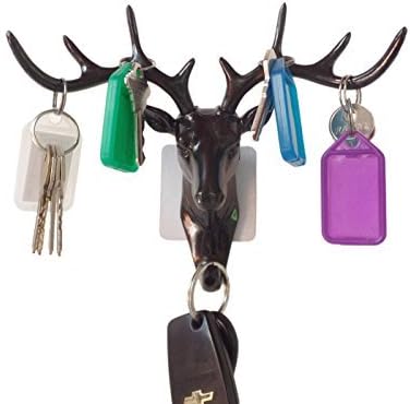 GOMA Best Wall Key Holder - Hook All Your Keys and Dog-Walking Essentials in one Place - Be Ready to Go Out On Walks with Your Pup and Never Forget Your Keys - Free Ultra Strong Mounting Sticker