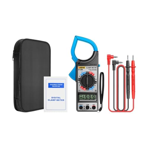 GUOOL デジタルクランプメーター マルチテスター 1999 カウント オートレンジツール 電気マルチメーター 自動車バッテリー 家庭用コンセント用, 青