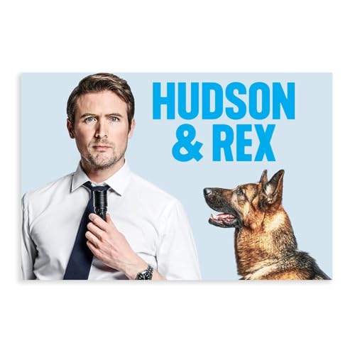 BVXHZOTB TV-Poster, Hudson und Rex, Leinwandposter, Schlafzimmer, Dekoration, Landschaft, Büro, Raumdekoration, Geschenk, 30 x 45 cm