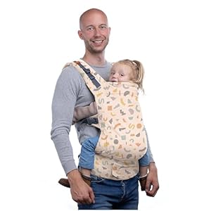 Beco Toddler Carrier with Extra Wide Seat,100% Cotton Toddler Carrying Backpack Style and Front-Carry,Lightweight & Breathable Child Carrier,Toddler Sling Carrier for children from 20-60lbs(Geometric)
