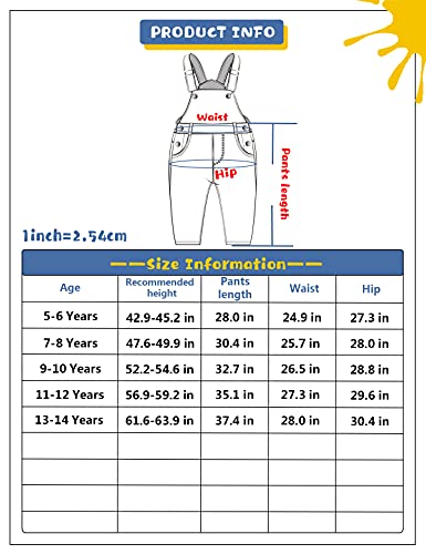 Kidscool Space Girls Slim Washed Fashion Soft Denim Jeans Overalls,Deep Blue,7-8 Years #TOP6
