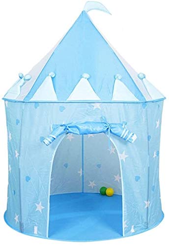 Mr.T Tienda de los niños Castillo Carpa, Niño Interior y Exterior Plegable Océano Bola de Piscina de niños de la Tienda de Juguetes Sala de Juegos Casa la Tienda de Juego (Color : Blue)