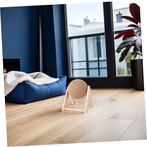 Pelota rascadora para gatos de sisal CVUTOVO interactiva y decorativa 4