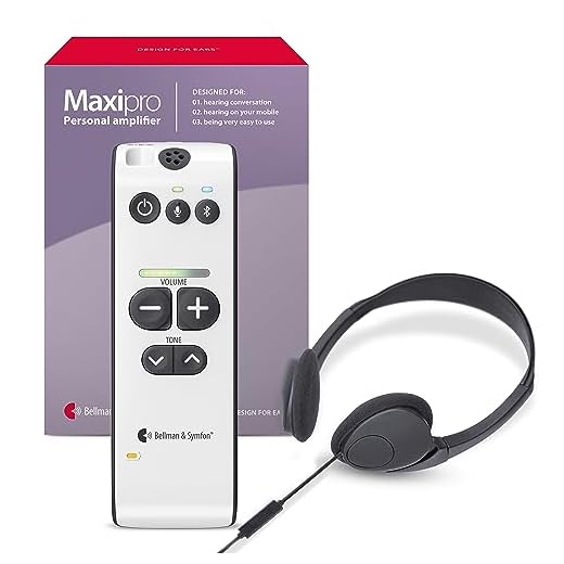 Bellman & Symfon Maxi Pro Personal Sound Amplifier with Headphones - Wireless Sound Amplification Device - Digital Audio with Bluetooth Capability, Clarifies Sound - Easy to Use, for Seniors