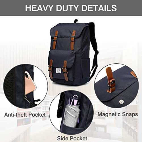 Vaschy Men Backpack Water-Resistant Hiking Daypack Travel School Backpack #TOP2