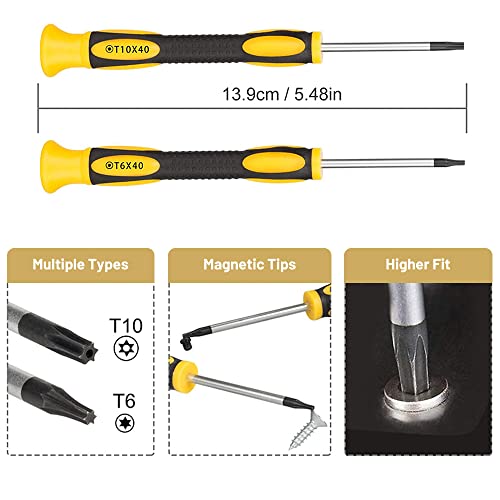 Repair Kit for NS Switch, Younik 17 in 1 Switch Screwdriver Set, Screwdriver Game Bit Repair Tool Kit for NS Switch/Switch Lite/J-Con/DS/NES/SNES/DS Lite/GBA