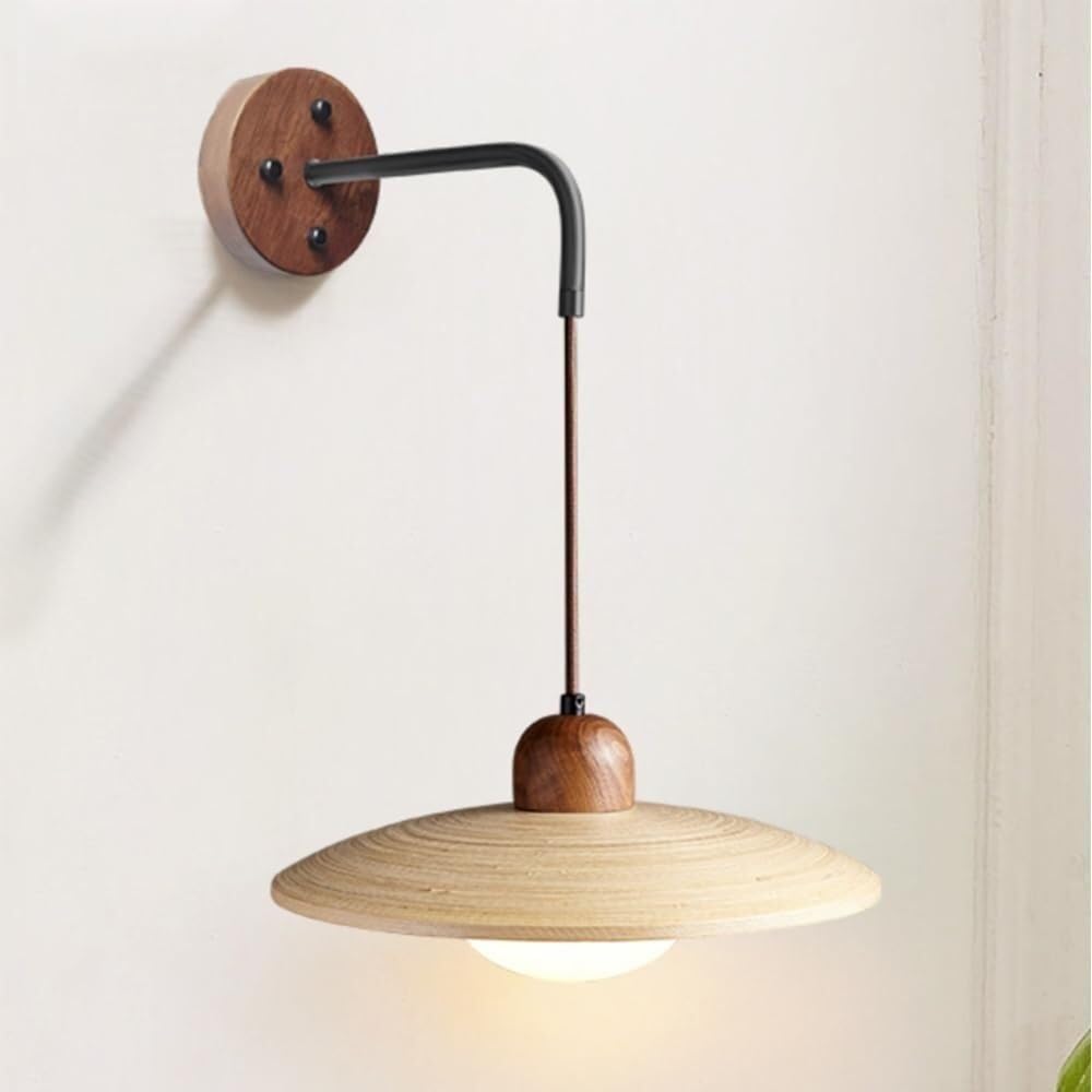 Lampe de lecture murale en bois pour ambiance cocooning de chambre