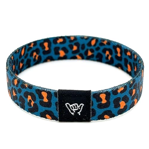 Hang Loose Bands - Coastal Jaguar Bracelet - Extra Small 5.5 Length for Petite Women and Kids - Reversible Elastic Wristband Boho Surf Style Unisex